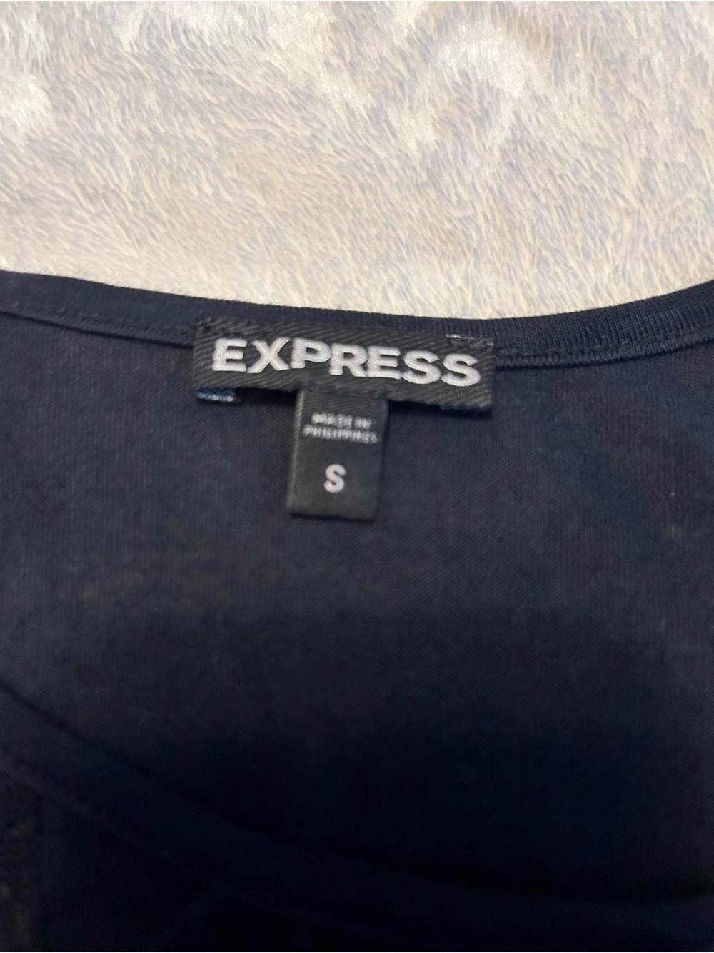 Express Black Ruffle Front Tank - Picture 3 of 3